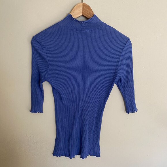 CALDER BLAKE PIA RIB TOP - CORTEZ BLUE - Picture 2 of 2